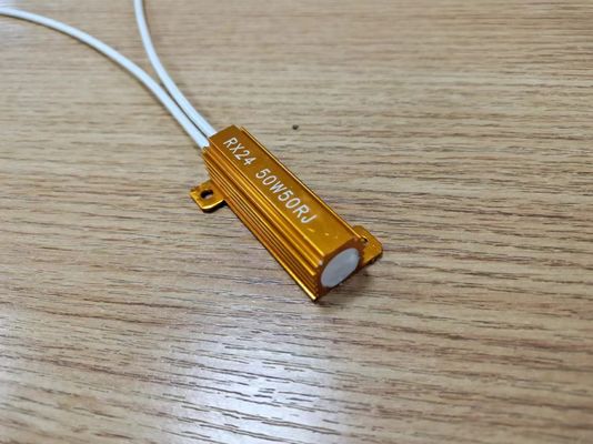 RX24 50W 50RJ Gold Aluminum Housed Wirewound Resistors 50 Ohm Aluminum Shell Resistor