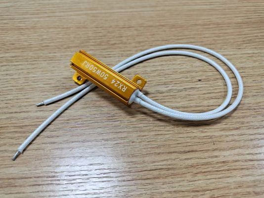 RX24 50W 50RJ Gold Aluminum Housed Wirewound Resistors 50 Ohm Aluminum Shell Resistor
