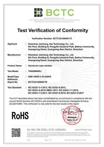 China Shenzhen Jianhong Jitai Technology Co., Ltd. certification